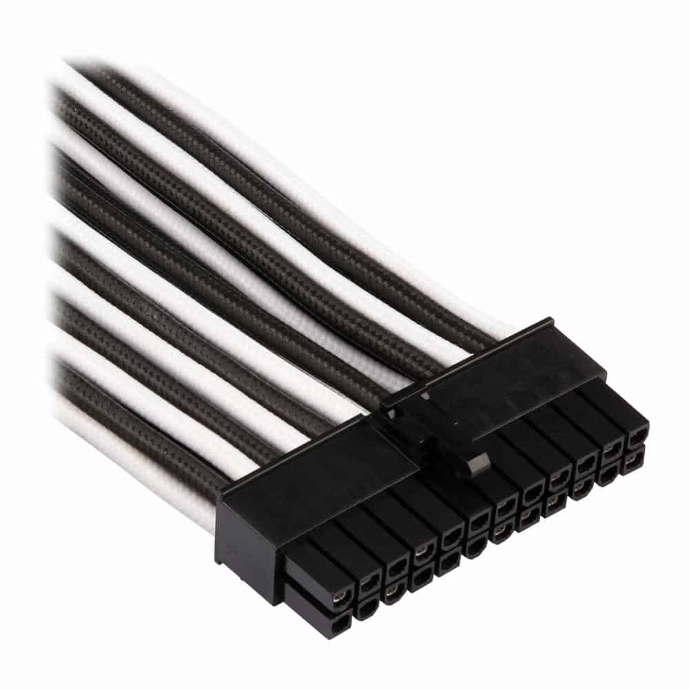 (image for) Corsair Type 4 Gen 4 PSU White/Black Sleeved Cable Starter Kit